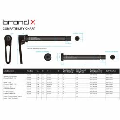 Axe Transversal Brand-X Bolt -Roue Voyage Soldes Magasin Brand X Bolt Thru Axle Quick Release Skewers Black 12mm NotSet BXBTA12125V2 0