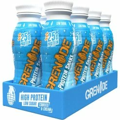 Grenade Protein Shakes (8 X 330ml) -Roue Voyage Soldes Magasin Grenade Protein Shakes 8 x 330ml Ready to Drink Cookies Cream SS23 2003 10 92 00 3