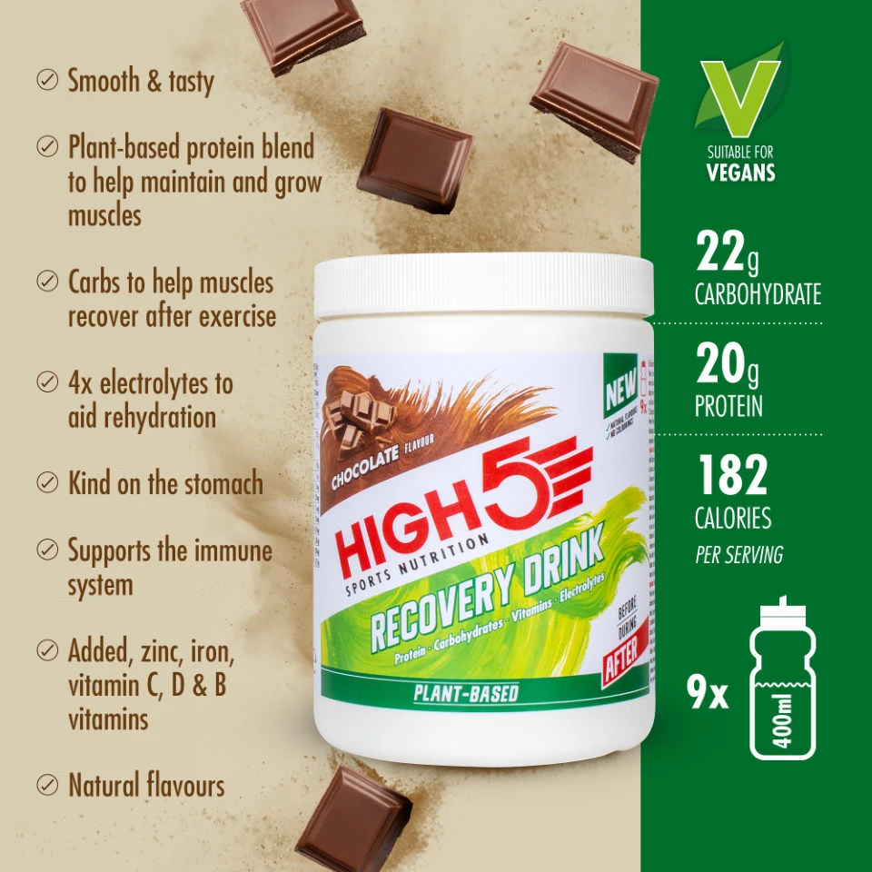 HIGH5 Plant Based Recovery Drink (450g) 2 HIGH5 Plant Based Recovery Drink (450g) – Image 2