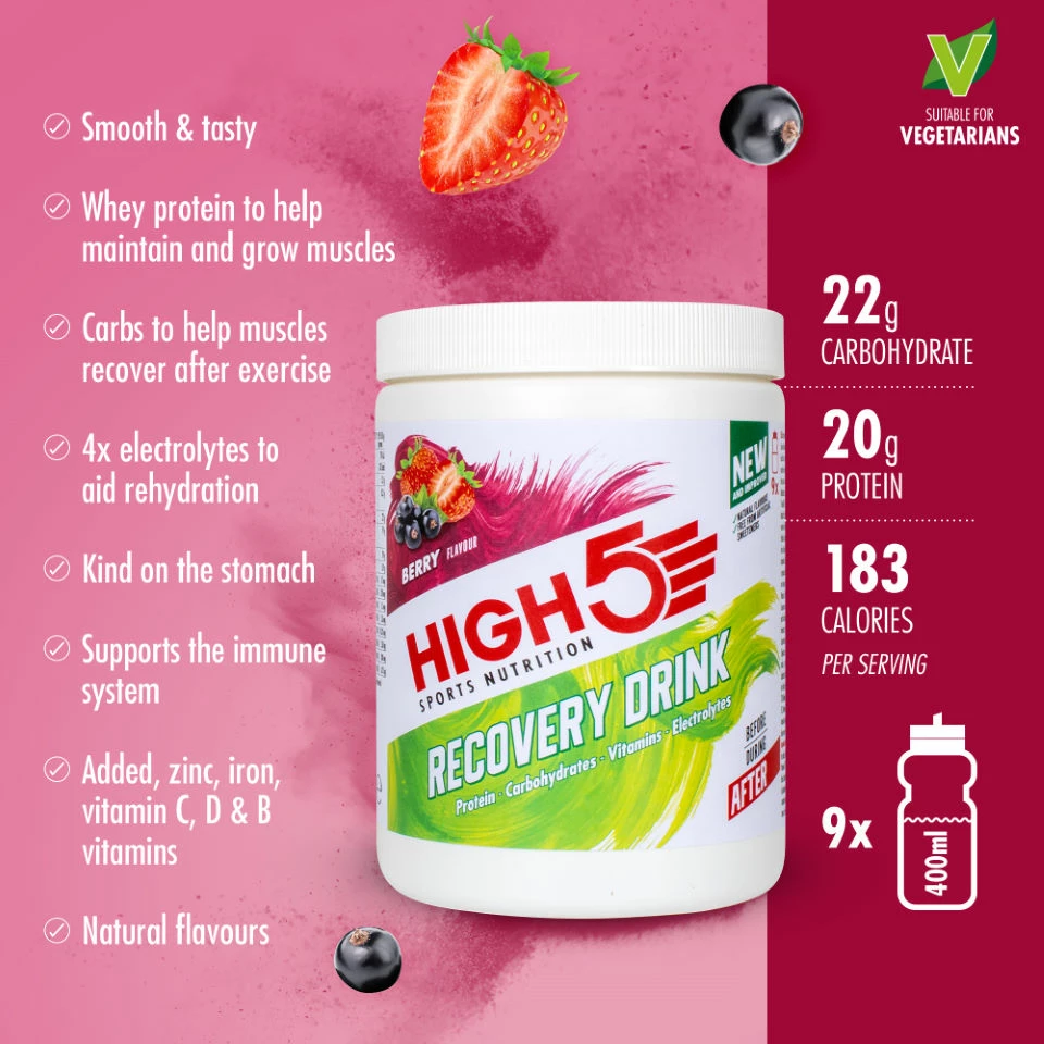 HIGH5 Recovery Drink Powder (450g) 2 HIGH5 Recovery Drink Powder (450g) – Image 2