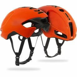 Casque De Route Kask Utopia (WG11) -Roue Voyage Soldes Magasin Kask Utopia Road Cycling Helmet WG11 Helmets Orange Fluo Black 2021 CHE00056 277 56 WG11
