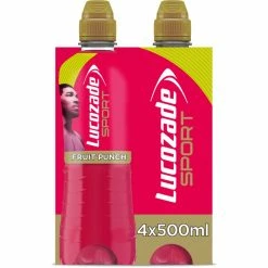 Lucozade Sport Drink (4 X 500ml) 13 Lucozade Sport Drink (4 X 500ml) -Roue Voyage Soldes Magasin Lucozade Sport Drink 4 x 500ml Ready to Drink Fruit Punch SS23 F97052