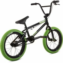 Stolen Agent 16" BMX Bike (2022) -Roue Voyage Soldes Magasin Stolen Agent 16 BMX Bike Black Green 2022 03