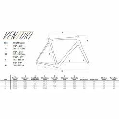 Orro Venturi EVO 105 R800DB Road Bike (2023) -Roue Voyage Soldes Magasin VenturiSizeGeo webp xl