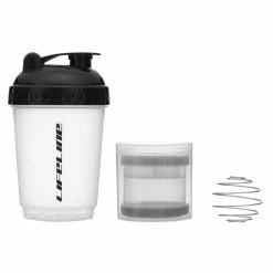 Bouteille Shaker LifeLine (avec Compartiment De Rangement) 6 Bouteille Shaker LifeLine (avec Compartiment De Rangement) -Roue Voyage Soldes Magasin Wiggle Nutrition Shaker Bottle with Storage Compartment Shaker Bottles Clear TS1323 1